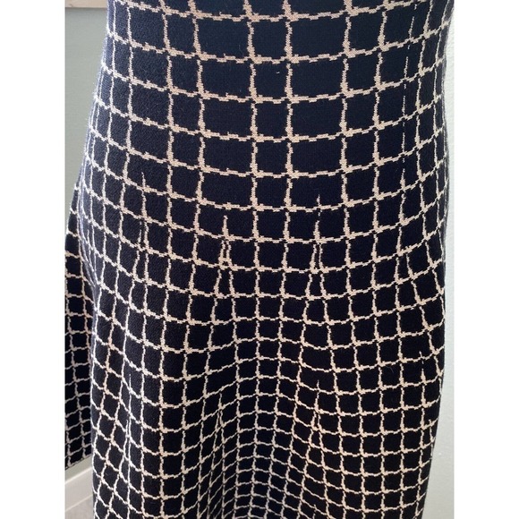 Max Studio Lapis Grid Cotton Knit High Wasted Y2K Style Skirt Size Large NWT - Picture 2 of 7